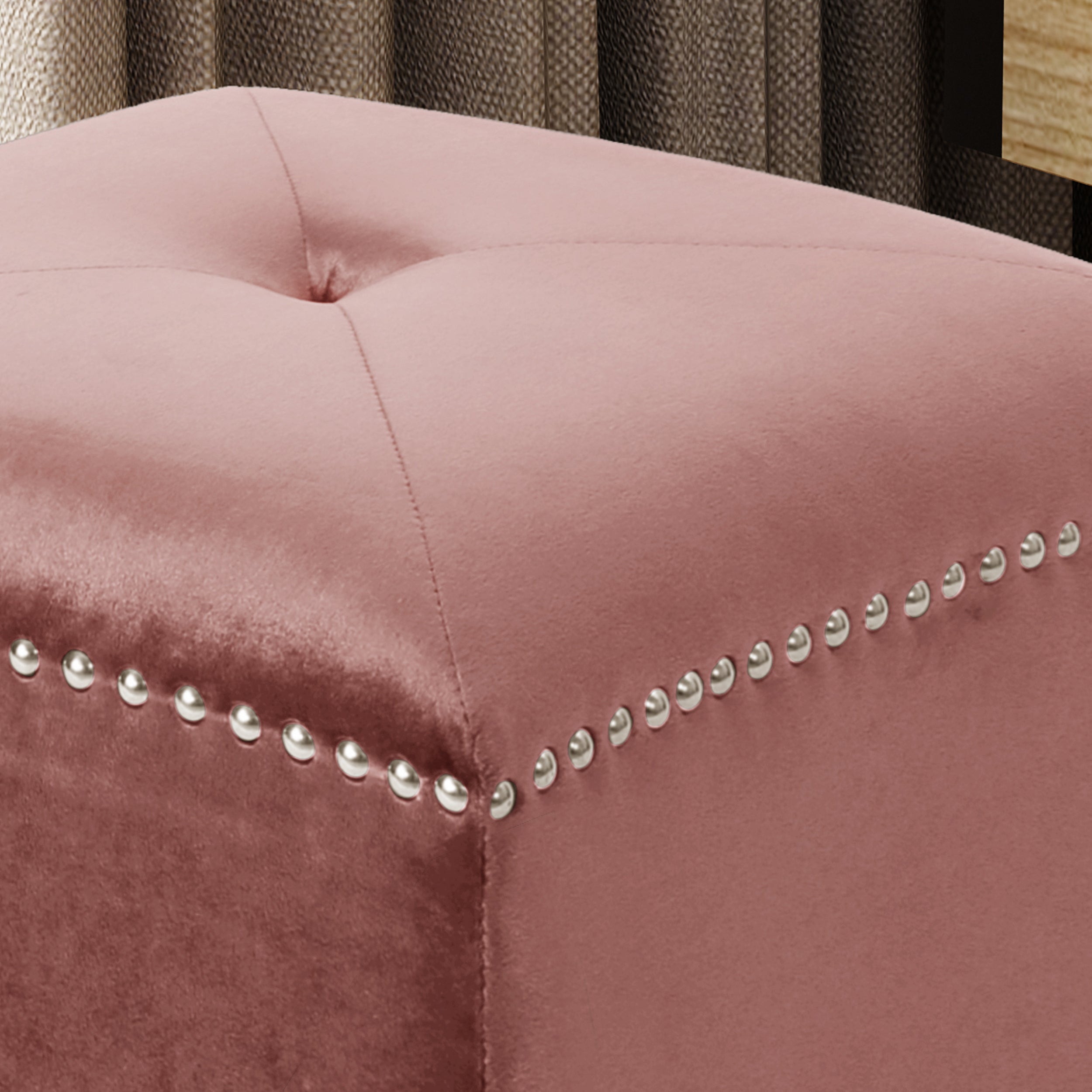 Liberty Glam Velvet Ottoman