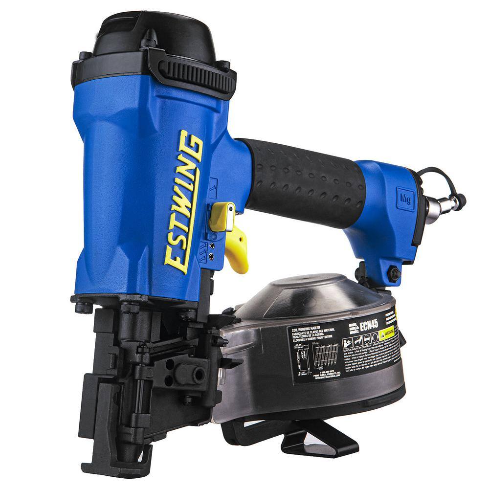 Estwing Pneumatic 15 Degree 1-34 in. Coil Roofing Nailer with Bag ECN45