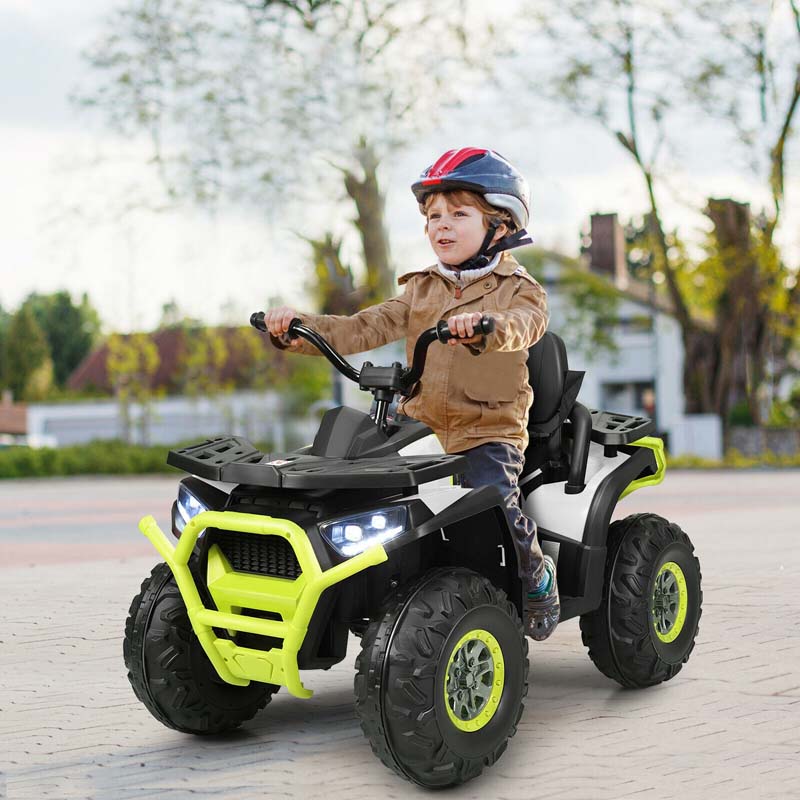 12V Kids Ride-On Electric ATV 4-Wheeler Quad Car Toy with MP3 & LED Lights