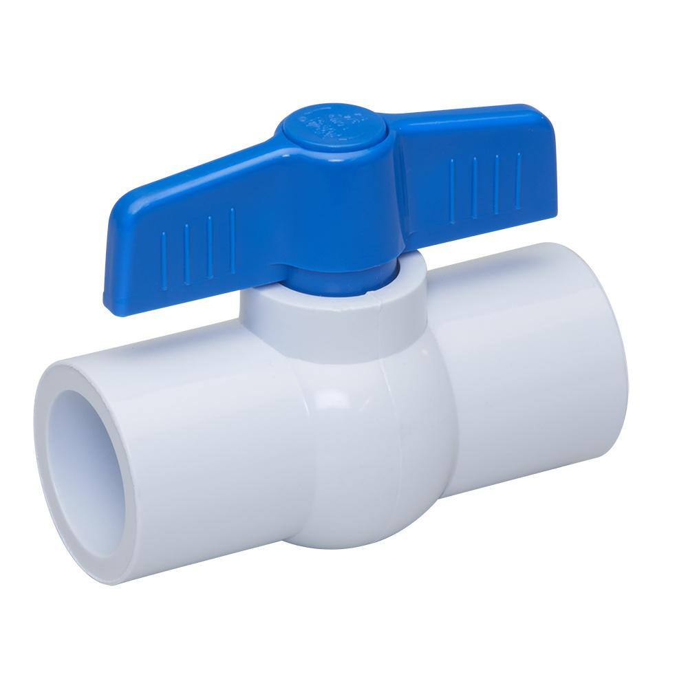 Everbilt 34 in. PVC Schedule 40 Solvent x Solvent Ball Valve 107-634EB