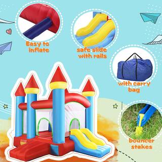 TOBBI Inflatable Jumping Castle Bounce House Blow Up Kids Bouncer Playhouse with Slide TH17M0543