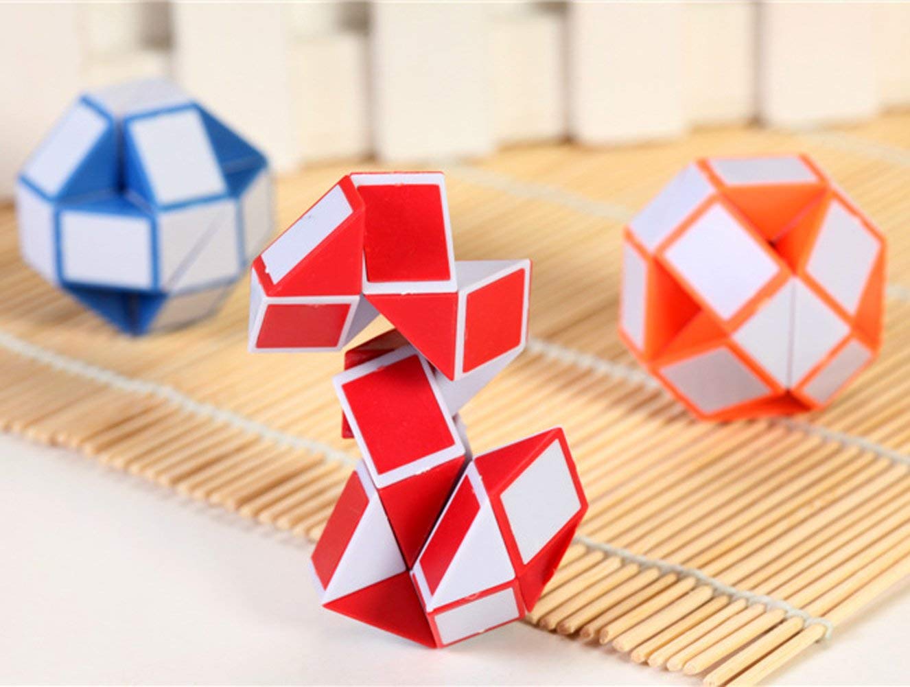 ZQC 24 Blocks Magic Snake Cube Stocking Stuffer Mini Twist Puzzle Toys