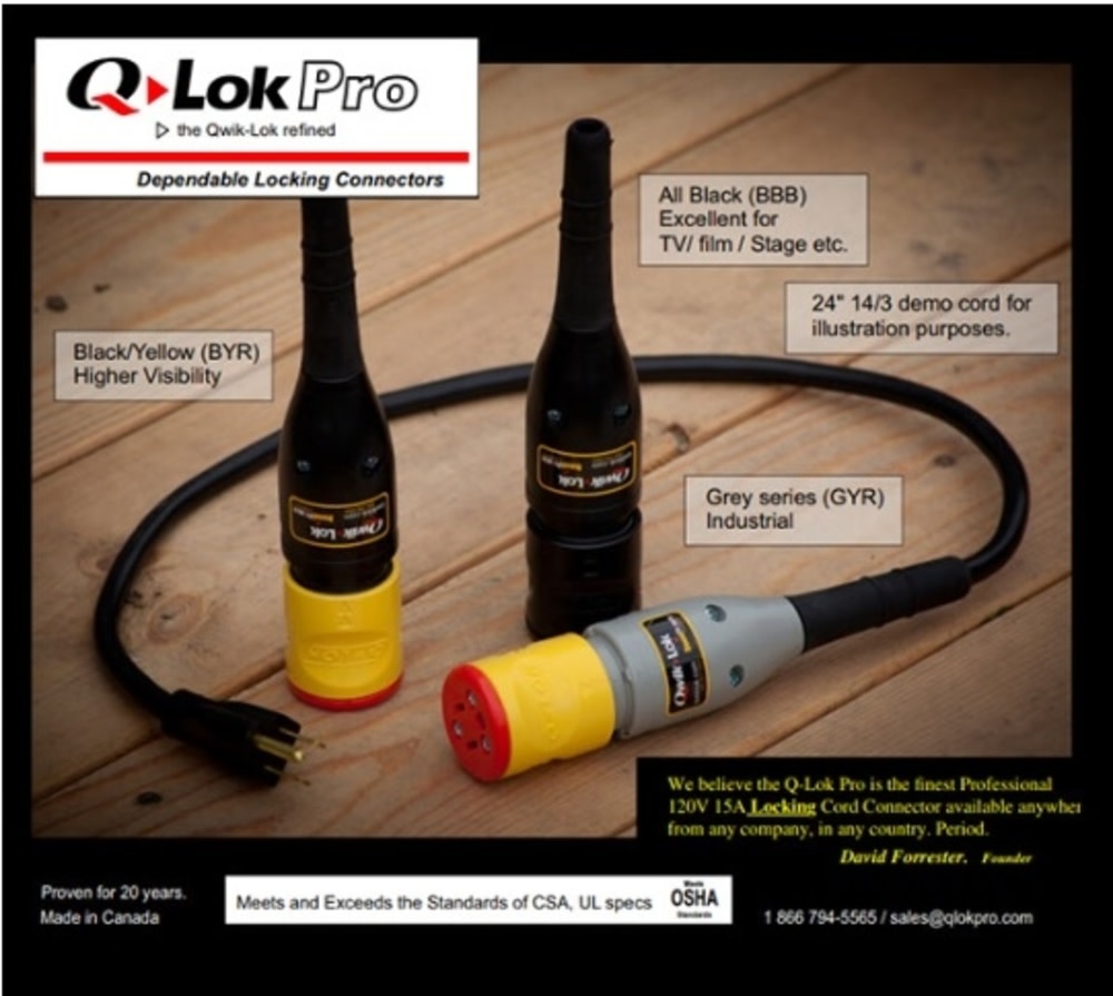 Q-LOK Pro PROFESSIONAL  Locking ‘plug-In’ Connector- BLACK BODY YELLOW COLLAR RED CAP