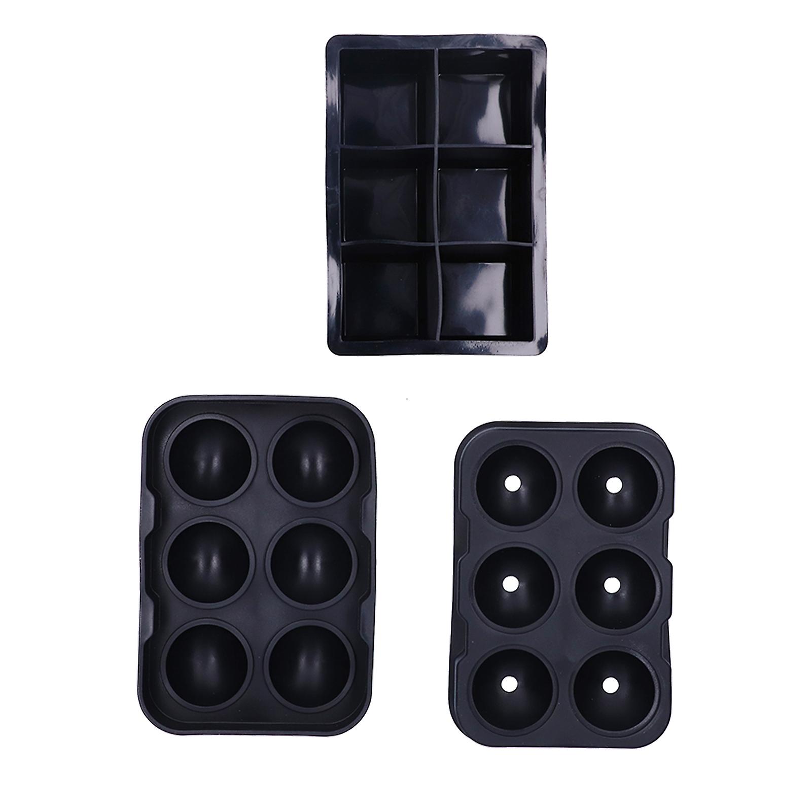 2pcs 6 Grid Ice Cubes Tray Silicone Nonstick Ice Cubes Maker Diy Kitchen Accessories