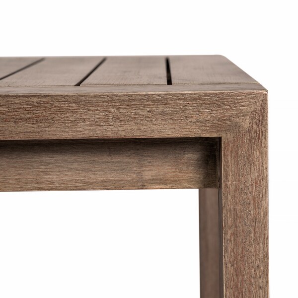 Relic Outdoor Patio Coffee Table in Weathered Eucalyptus Wood