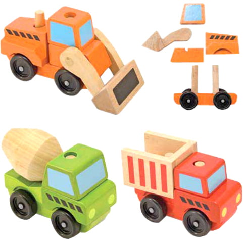 Children's Melissa and Doug Stacking Construction Vehicles