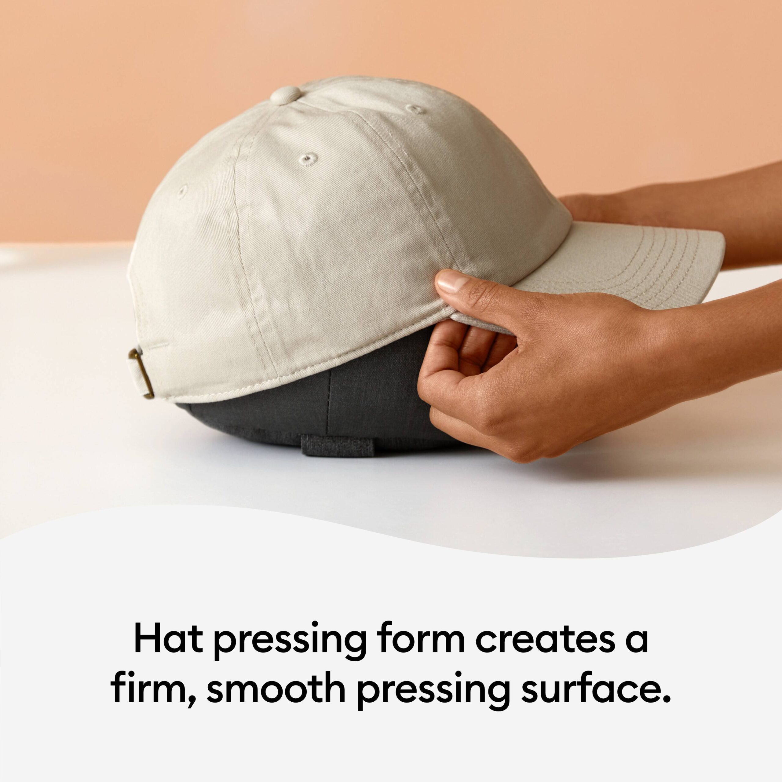 Cricut Hat Press Smart Heat Press Machine for Hats with Built-in Bluetooth， Connects to Cricut Heat App， Curved， Ceramic-Coated Heat Plate， Easy Temperature Control with Safety Base and Auto-Off Feature