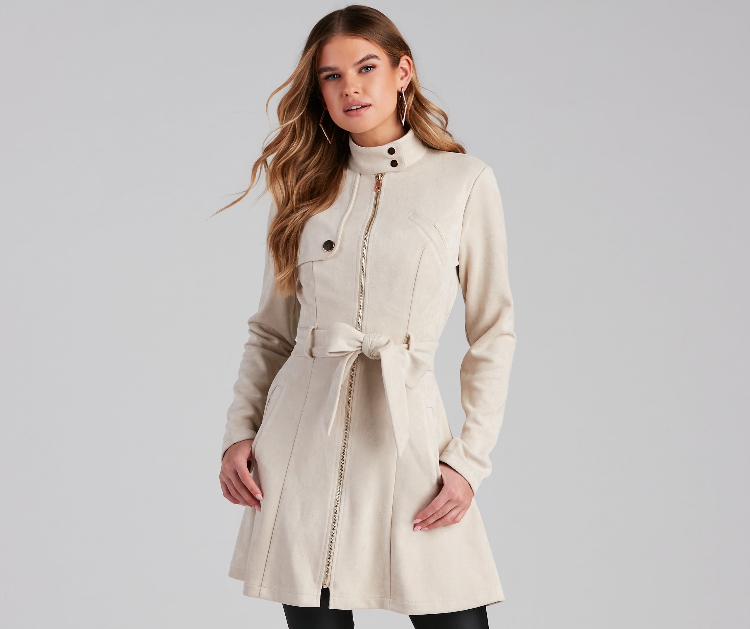 City Chic Babe Trench Dress