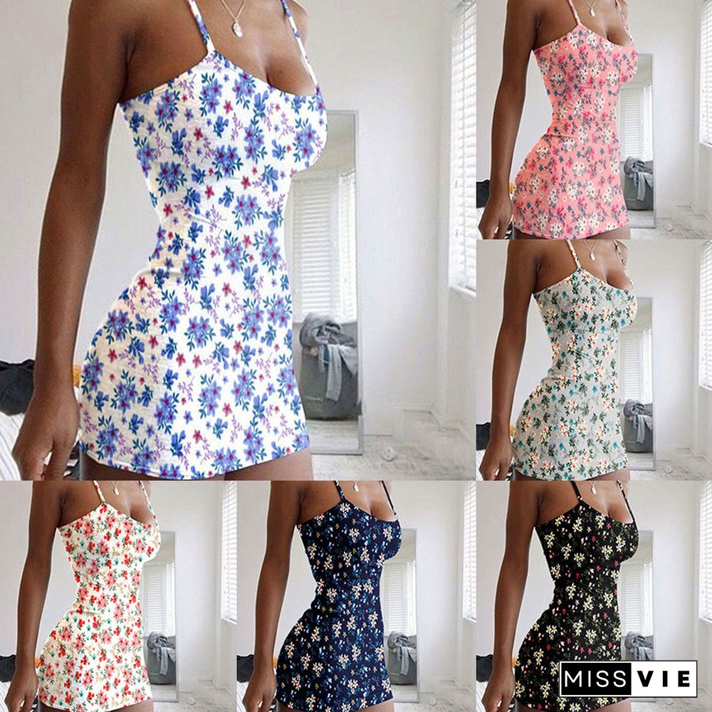 Plus Size Flower Print Strapless Women Party Dress Sexy Clubwear Sun Dress Wrap Chest Mini Dresses Slim Floral Dress 5XL