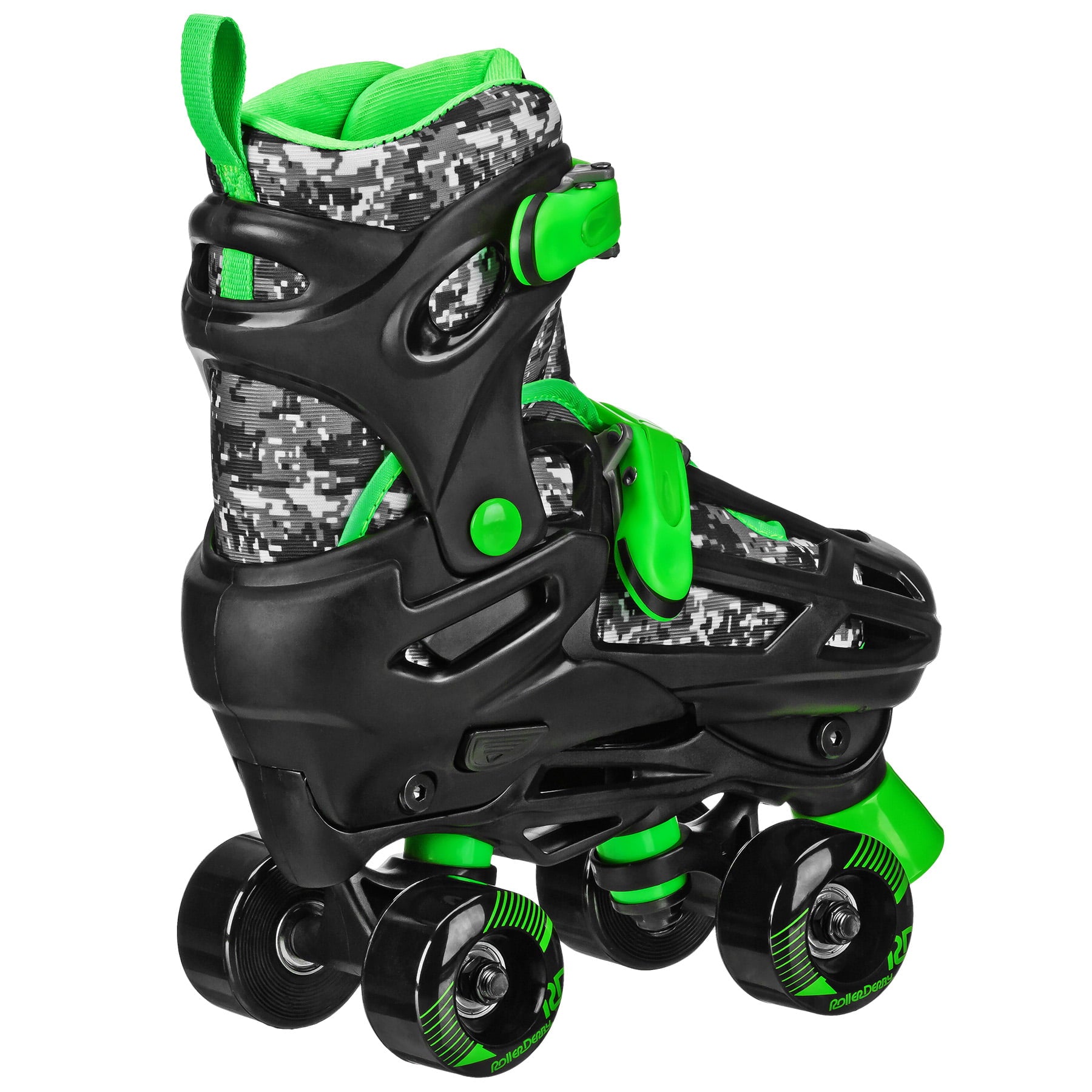 Roller Derby 2n1 Adjustable Boys Skates Small (12-2) Black/Grey