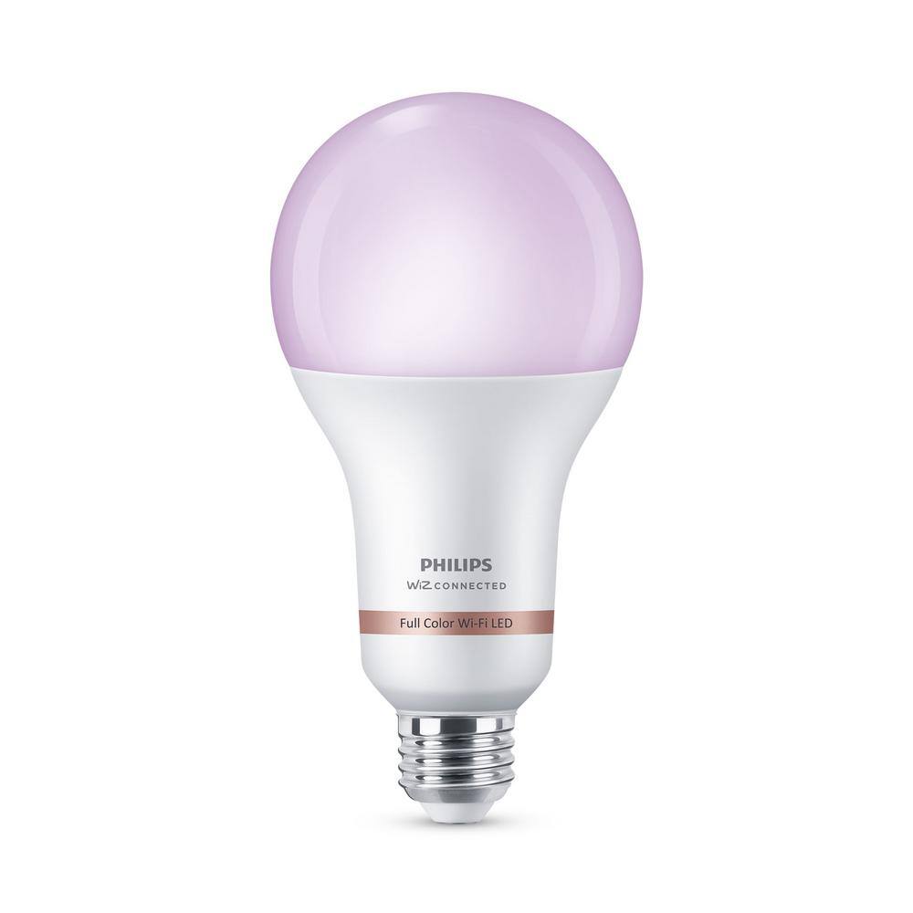 Philips 150-Watt Equivalent A23 LED Dimmable Smart WiFi Connected LED Light Bulb Color and Tunable White 2200K 6500K (4-Pack) 578716