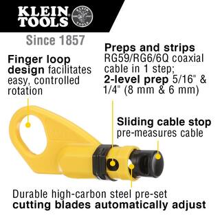 Klein Tools Coax Cable 2-Level Radial Stripper VDV110-061