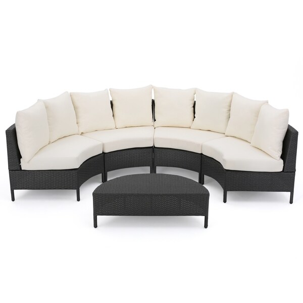 Newton Outdoor 4seater Sectional Sofa Set by Christopher Knight Home