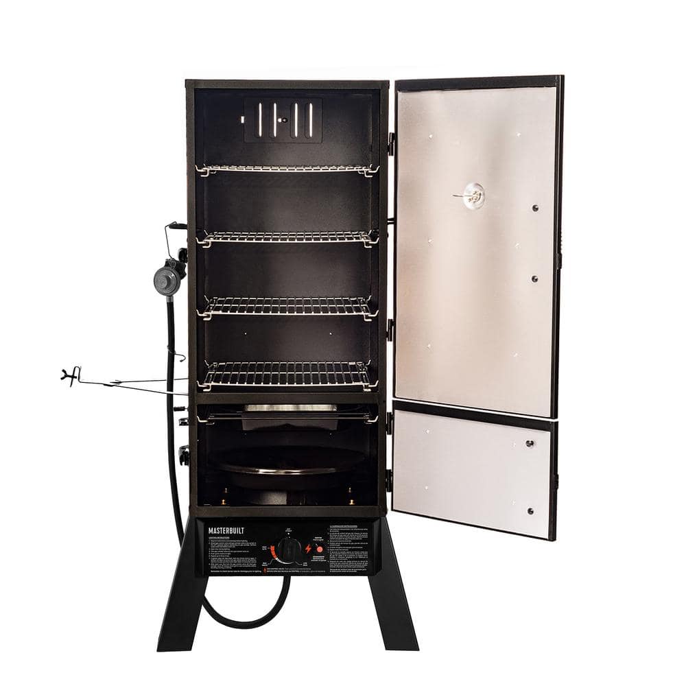 Masterbuilt 30 in. Dual Fuel Propane Gas and Charcoal Smoker in Black MB26050412