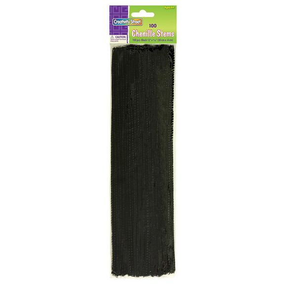 Chenille Kraft CK 71123 Chenille Stems Black 12 In...