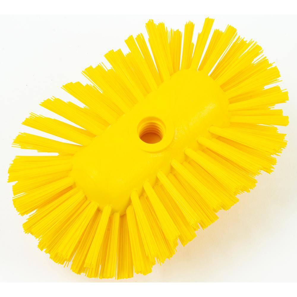 CFS Brands Sparta 5.25 in. x 7.5 in. Yellow Polypropylene Kettle Brush (2-Pack) 40041EC04