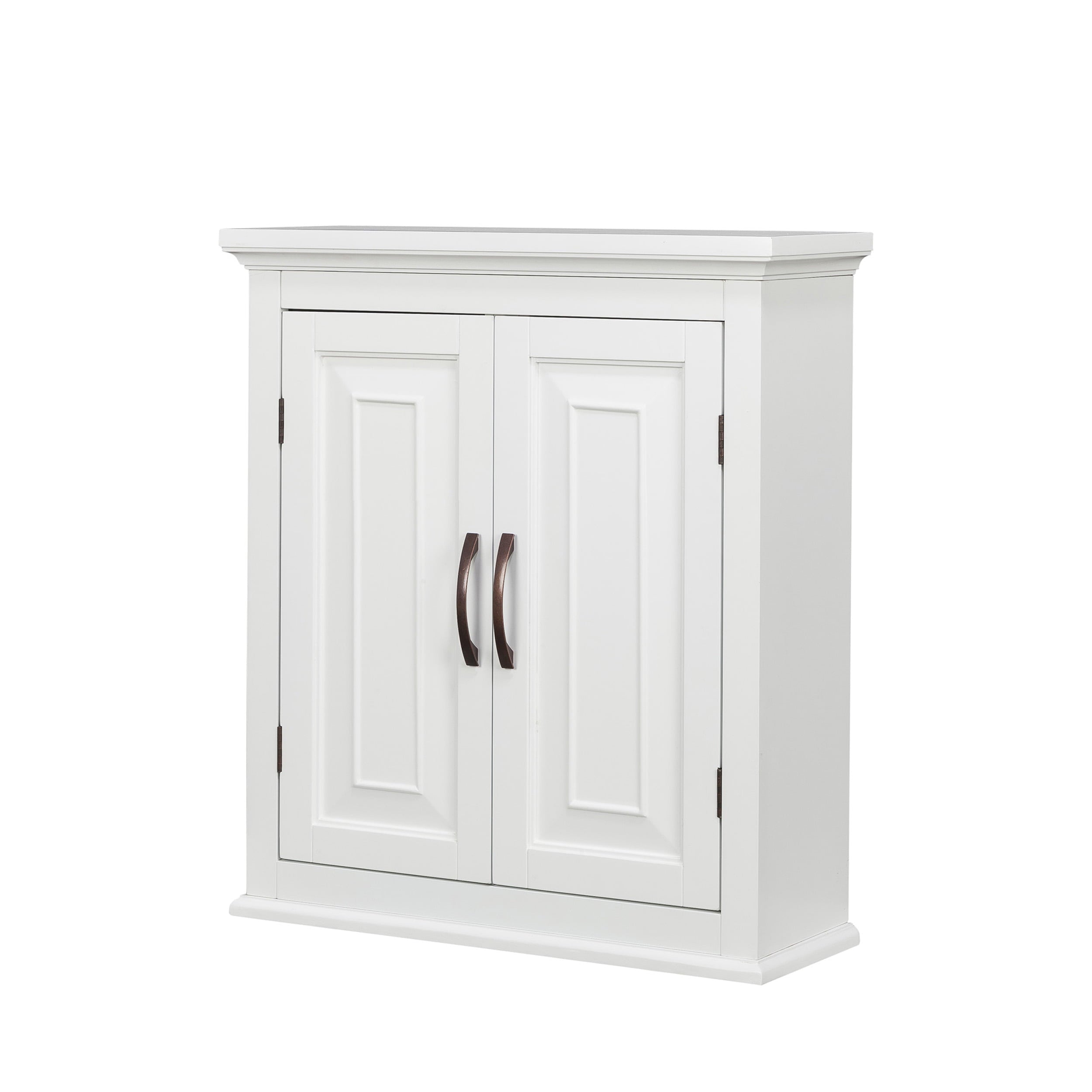 Teamson Home St. James Removable Wall Cabinet 2 Doors with 2 Shelves, White