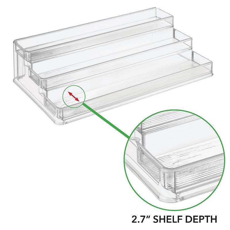 mDesign Large Expandable Vitamin Rack， Bathroom Storage Organizer