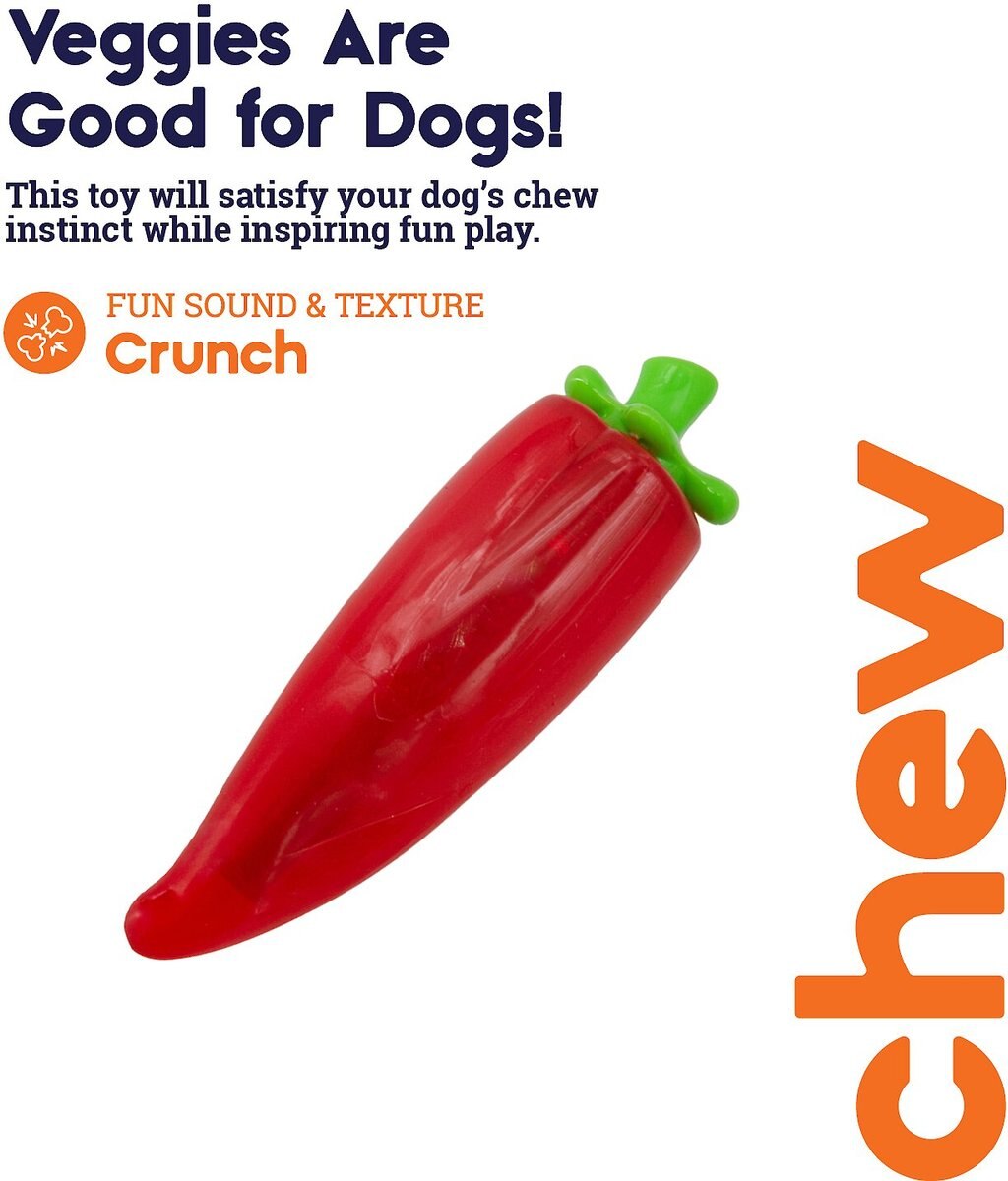 Petstages Crunch Veggie Pepper Tough Dog Chew Toy