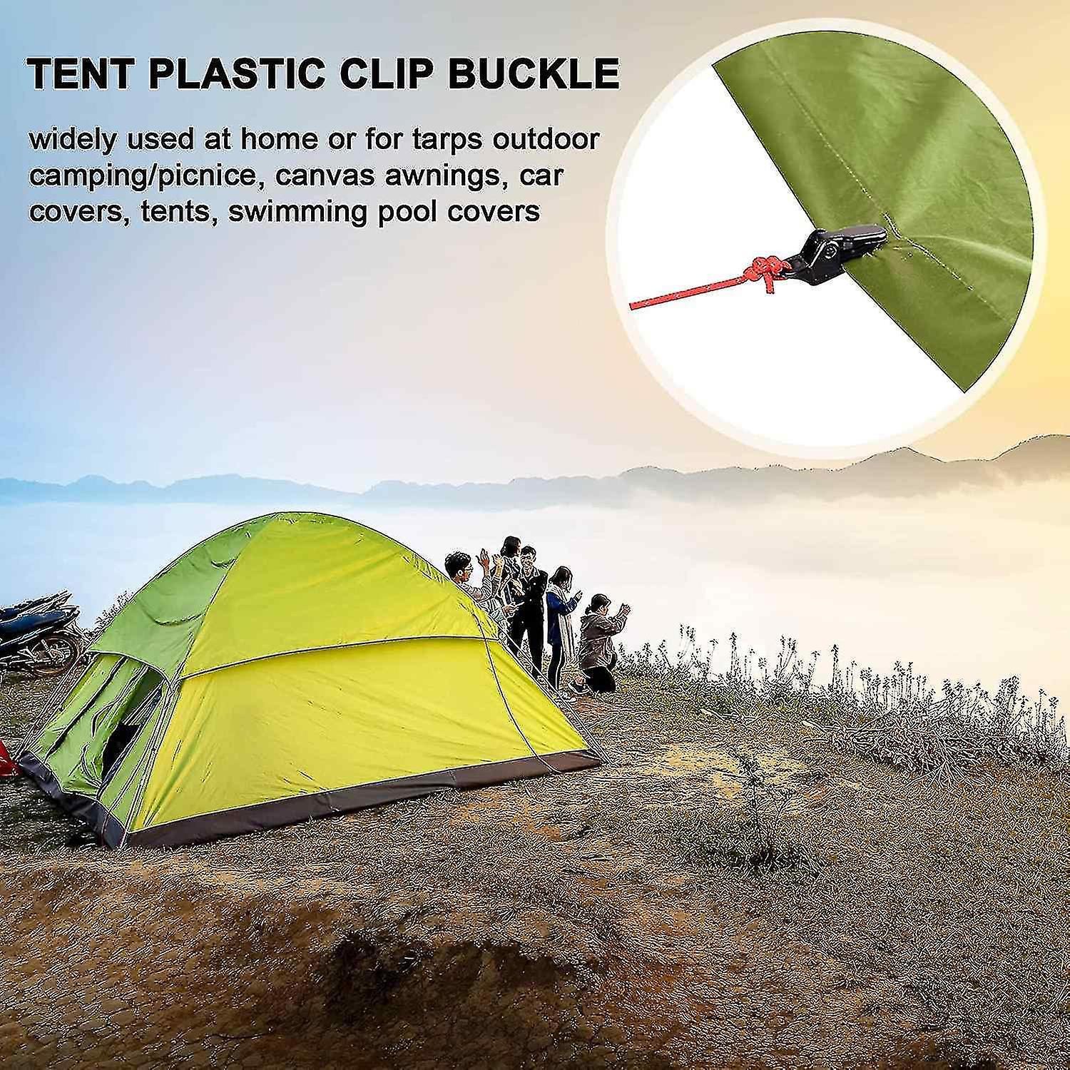 10 Sets Tarp Clip Awning Tent Clamp Heavy Duty Tent Clamp For Outdoor Activities Camping Awning