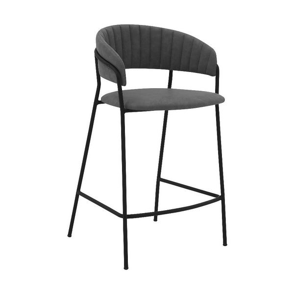 26 Inch Leatherette Seat Counter Height Barstool