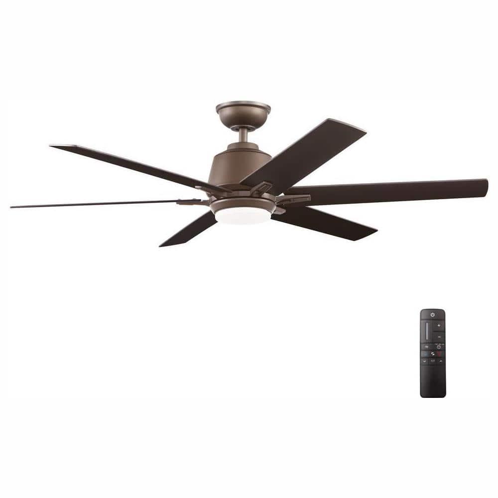 Home Decorators Collection Kensgrove 54 in Integrated LED Indoor Espresso Bronze Ceiling Fan with Light Kit and Remote Control