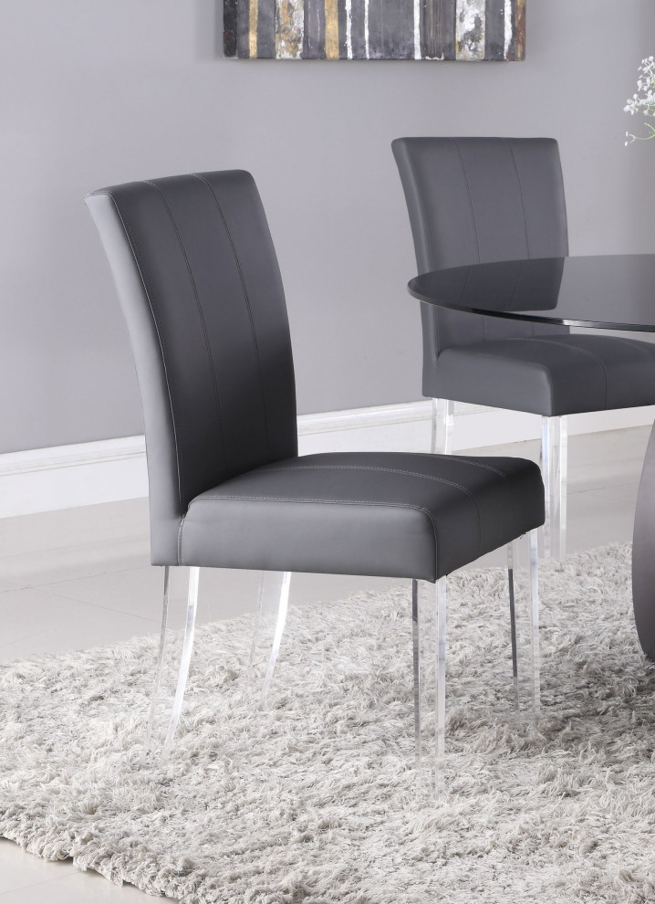 Curved Flare Back Parson Side Chair (Set of 2)   Contemporary   Dining Chairs   by HedgeApple  Houzz