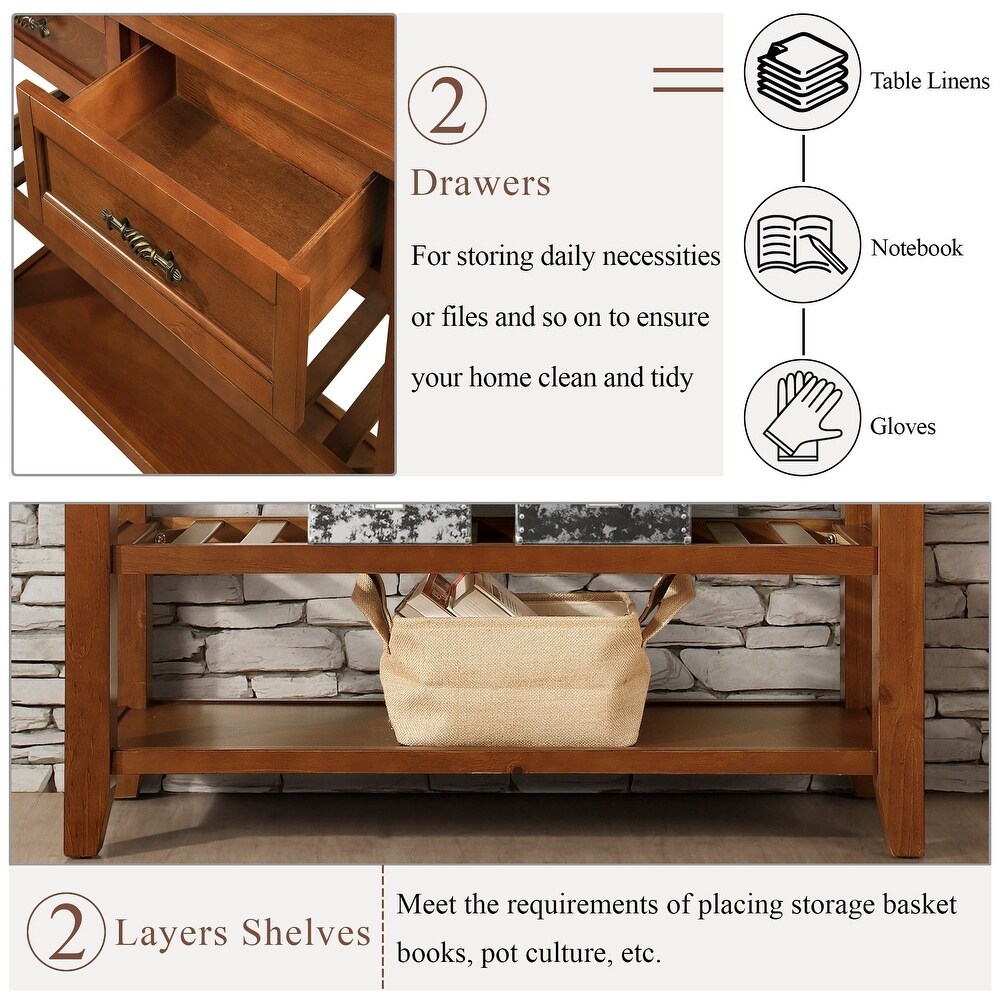 3 Tier Console Table for Entryway  42\