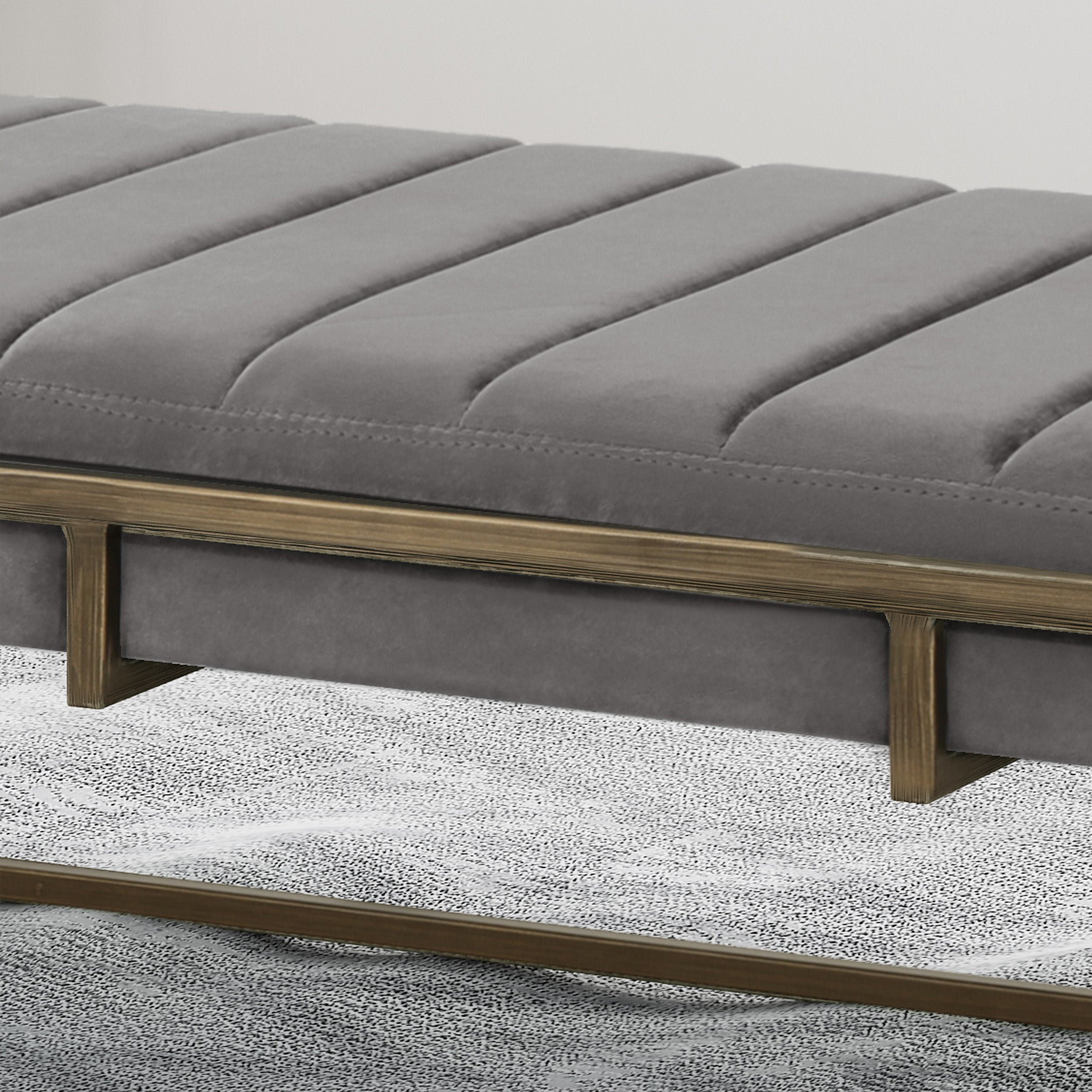 Vassy Modern Velvet Ottoman Bench