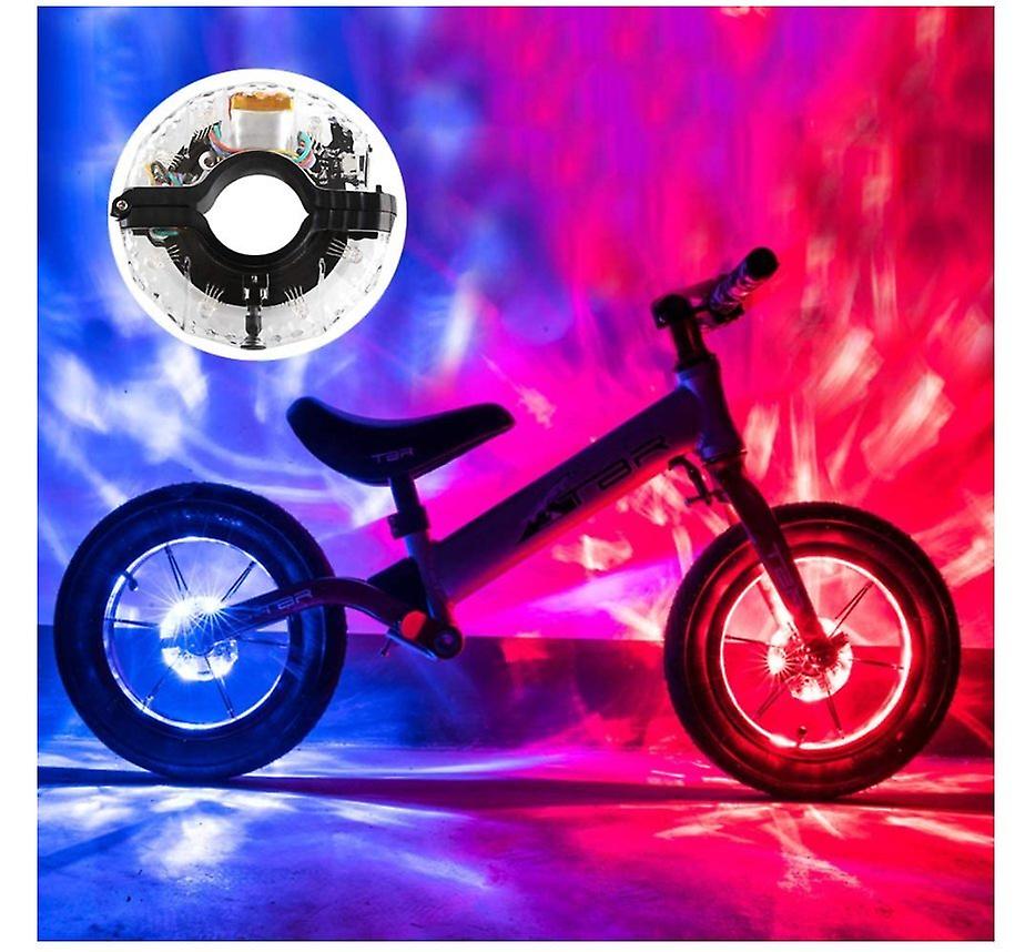 Bike light， 7 Colors 18 Modes USB Rechargeable Waterproof LED Cycling Bicycle Safety Warning Spoke Decoration Light (White)