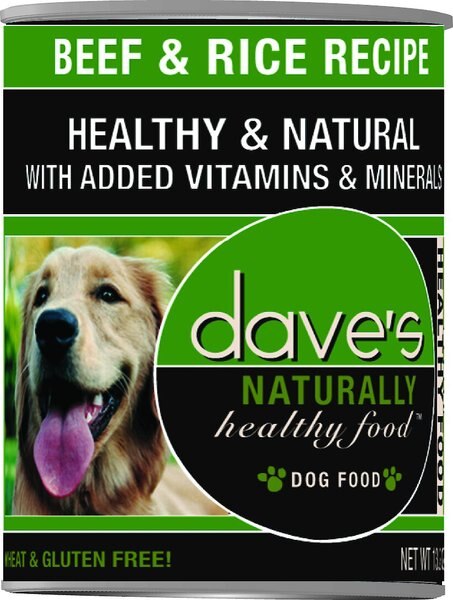 Dave's Pet Food Naturally Healthy Beef and Rice Recipe Canned Dog Food