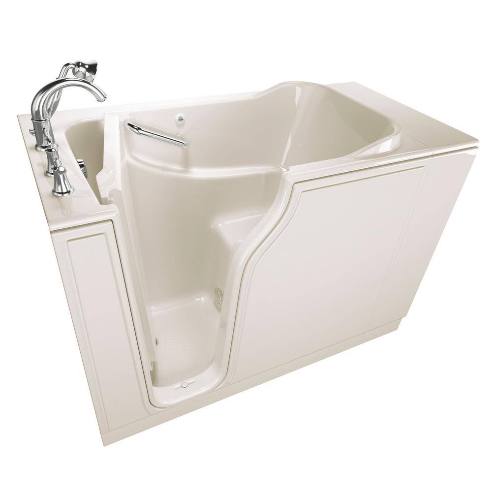 American Standard Gelcoat Value Series 52 in. Walk-In Soaking Bathtub with Left Hand Drain in Linen 3052.409.SLL-PC