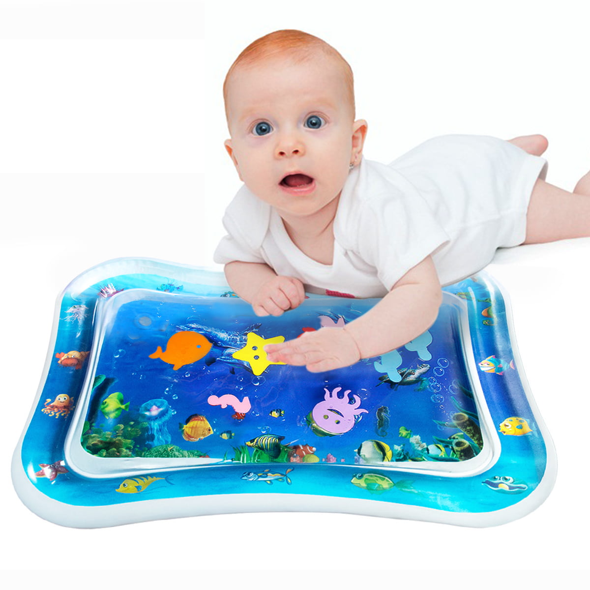 Inflatable Tummy Time Water Play Mat - Baby Water Mat for Infants and Toddlers - Leakproof Premium Water Play Mat - Baby Toys Water Mat Activity Center for Baby Stimulation