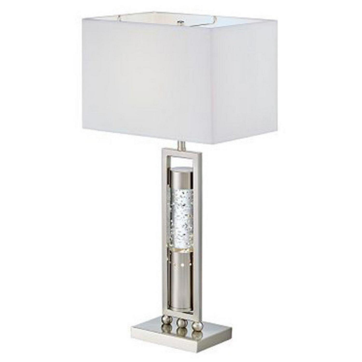 Weston Home Avallon Rectangular Nickel Table Lamp