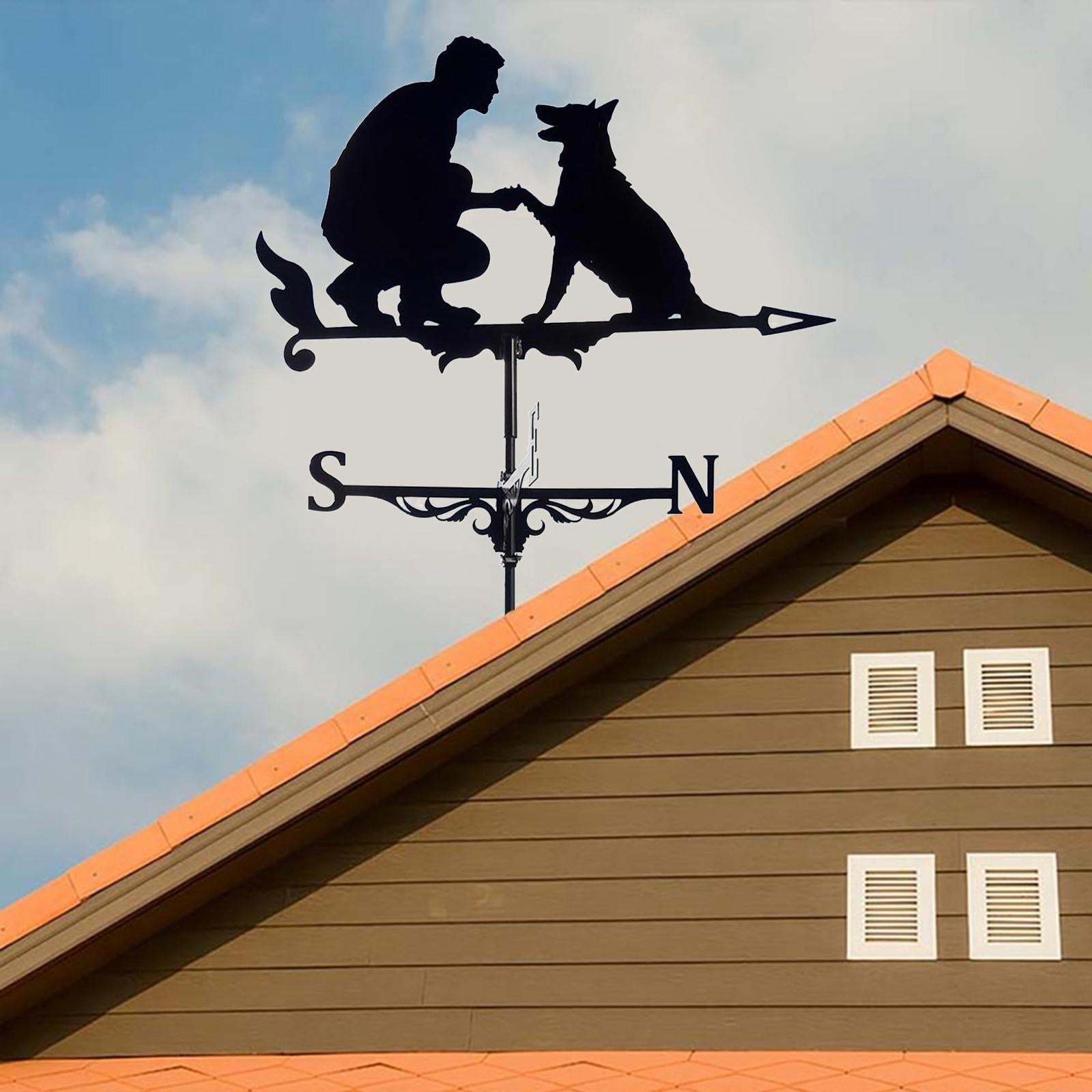 Roof Weather Vane， Traditional Drawing Iron Weather Vane， Roof Decoration Drinking Garden， Multifunctional Weather Vane， ， Pavilion - Man