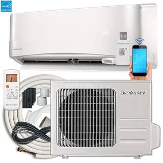 DuctlessAire 21 SEER 18000 BTU 1.5 Ton Wi-Fi Ductless Mini Split Air Conditioner and Heat Pump Variable Speed Inverter - 220V60Hz DA1821-H2