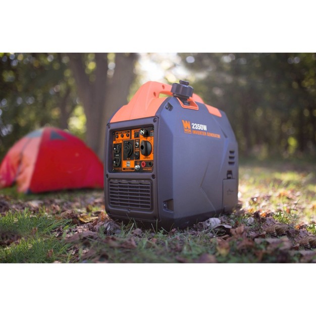 Wen 56235i Quiet Ultra Light 2350w Portable Inverter Generator With Fuel Shut Off