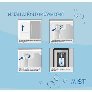 Mist LG LT600P Compatible with LT600P 5231JA2006A Kenmore 9990 46-9990 Refrigerator Water Filter (2-Pack) 5231JA2006B CWMF246