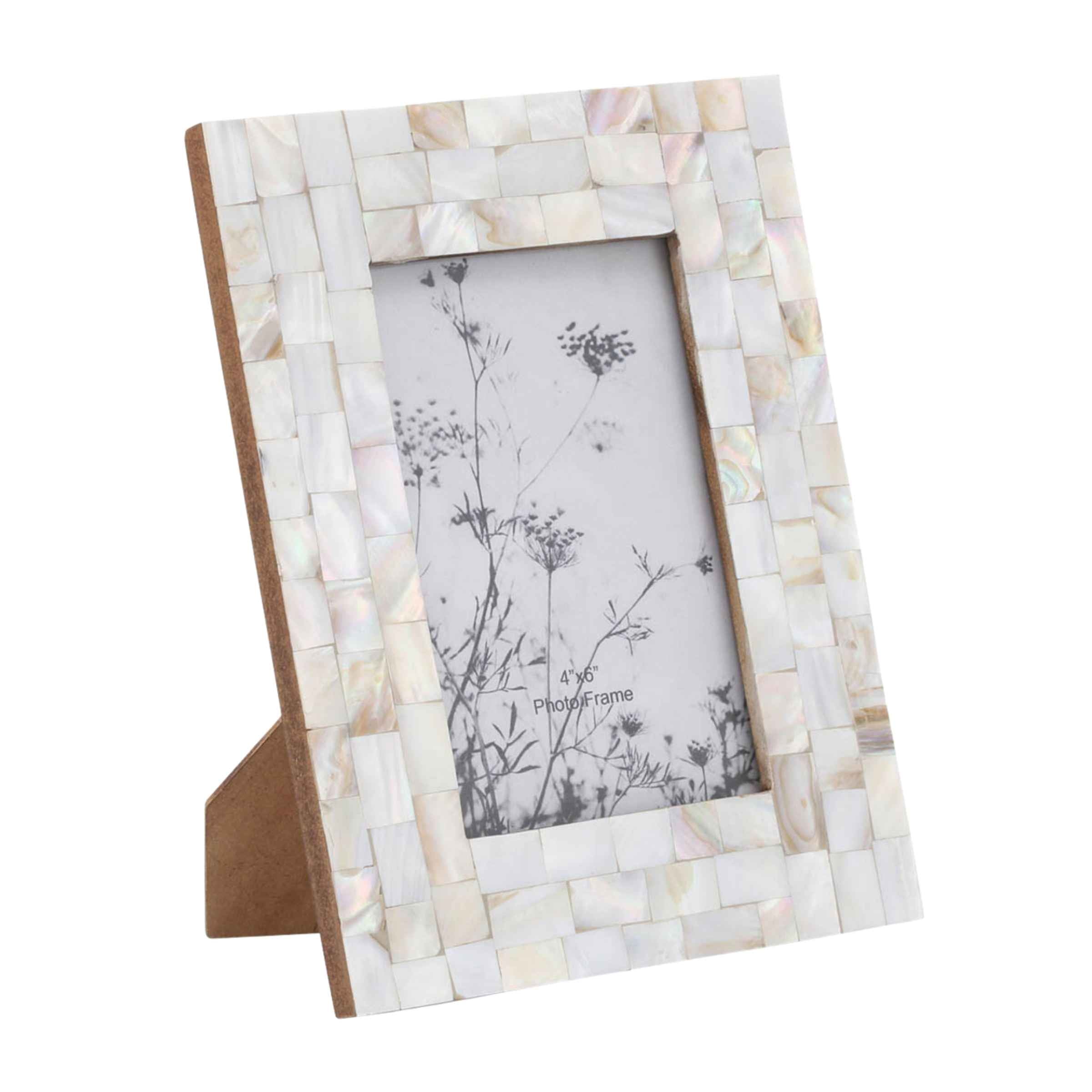 Capiz Design Resin Photo Frame 10 X 15Cm - Silver 16614-01