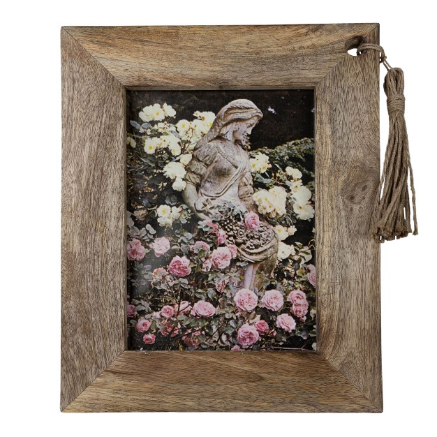 Tasseled 5x7 Wood Photo Frame Foreside Home amp Garden