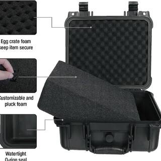 Big Red 4.84 in. W x 5.9 in. H x 13.7 in. D Portable Plastic Tool Box with Foam Insert: Waterproof and Shockproof Hard ATRTC3530R