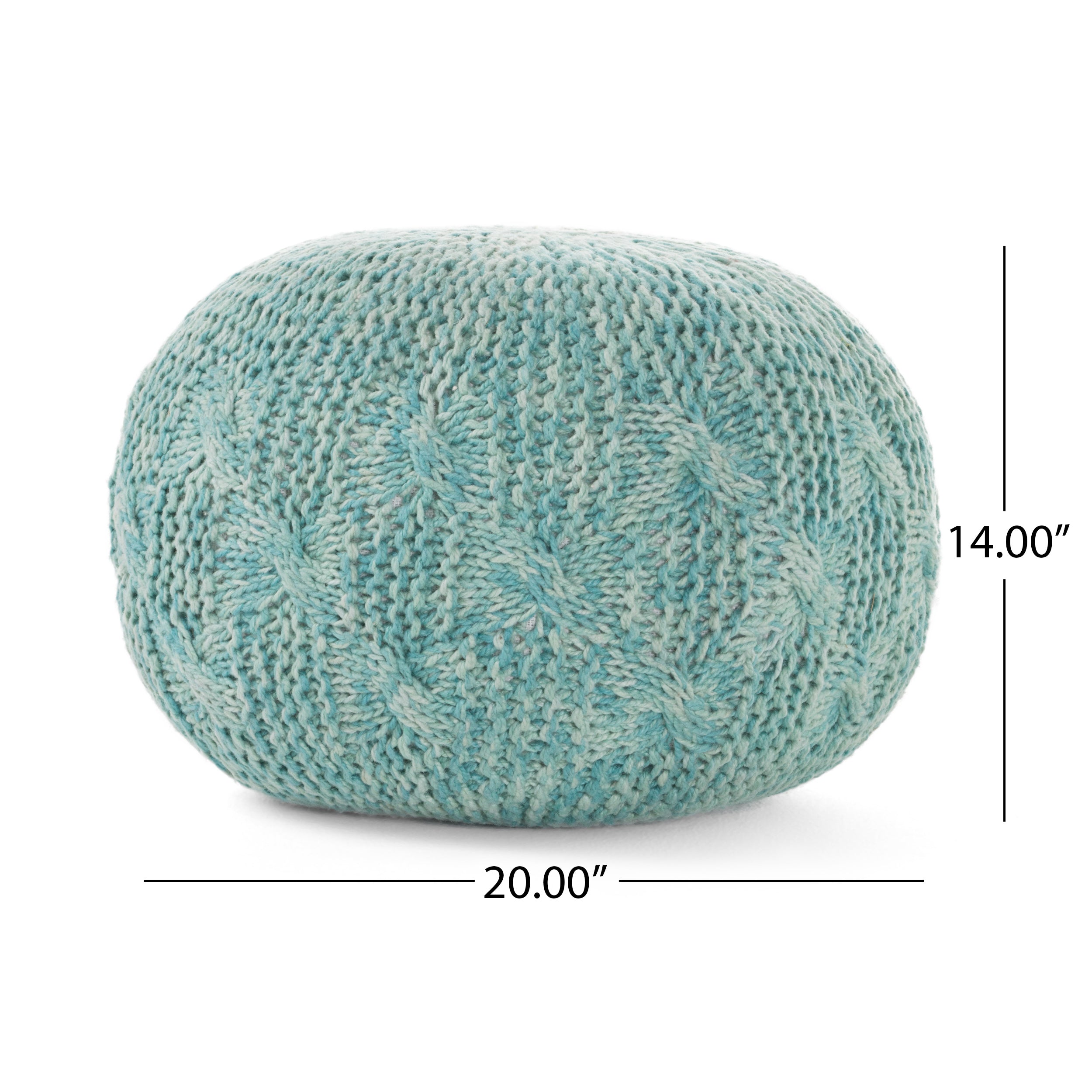 Dahlia Handcrafted Modern Fabric Weave Pouf