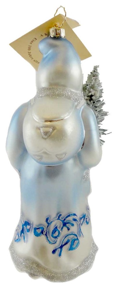 Gabriela Christoff WINTER JOURNEY Blown Glass Christmas Ornament Santa SR3   Contemporary   Christmas Ornaments   by Story Book Kids Inc  Houzz