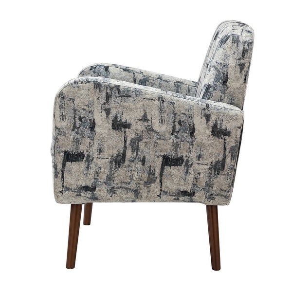 Aeetes Modern Upholstered Armchair with Solid Wood Legs by HULALA HOME