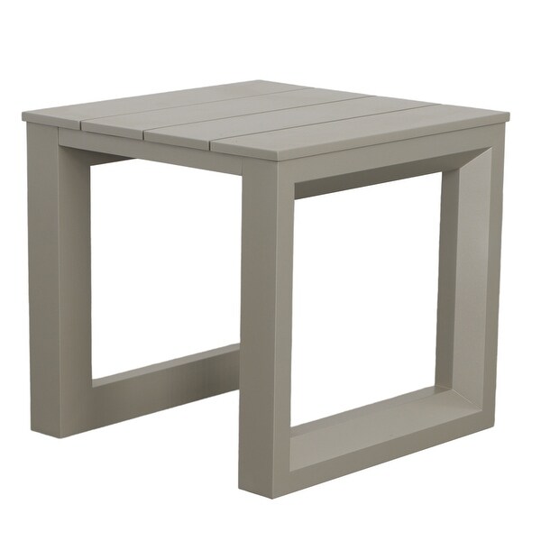 21.3 in. Aluminum modern End Table for Outdoor Yard