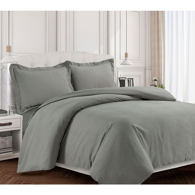 Tribeca Living Valencia Solid Duvet Cover Set