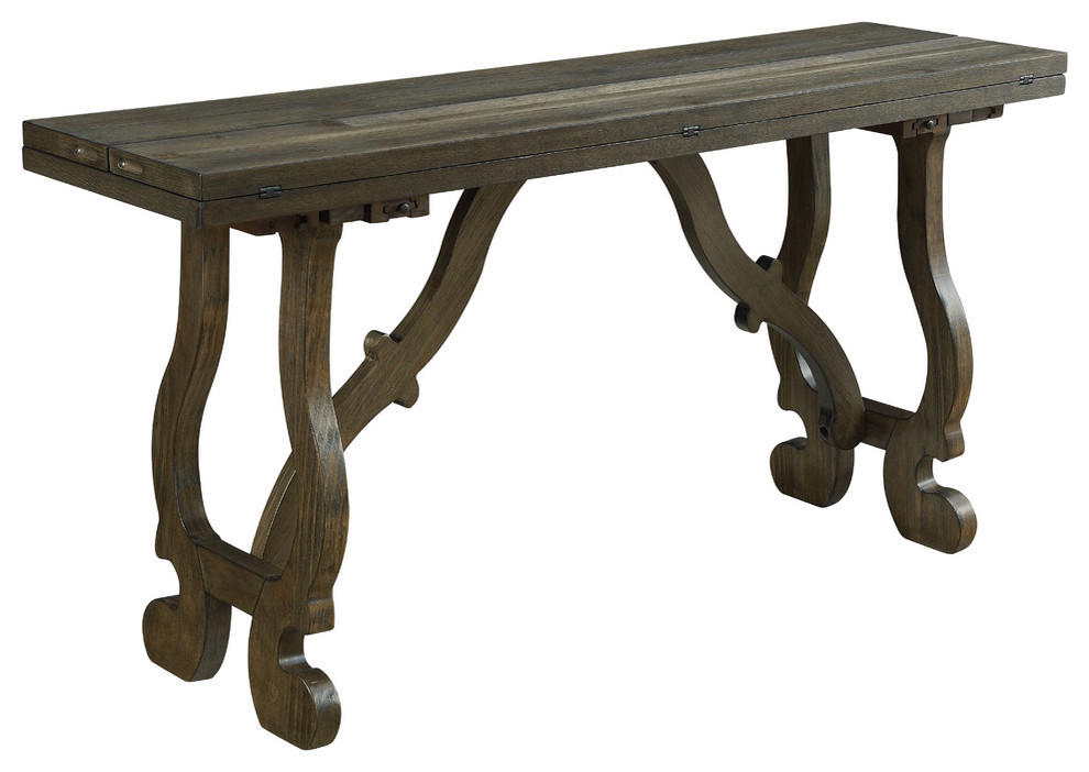 Orchard Park Fold Out Console  Orchard Brown   Traditional   Console Tables   by VirVentures  Houzz