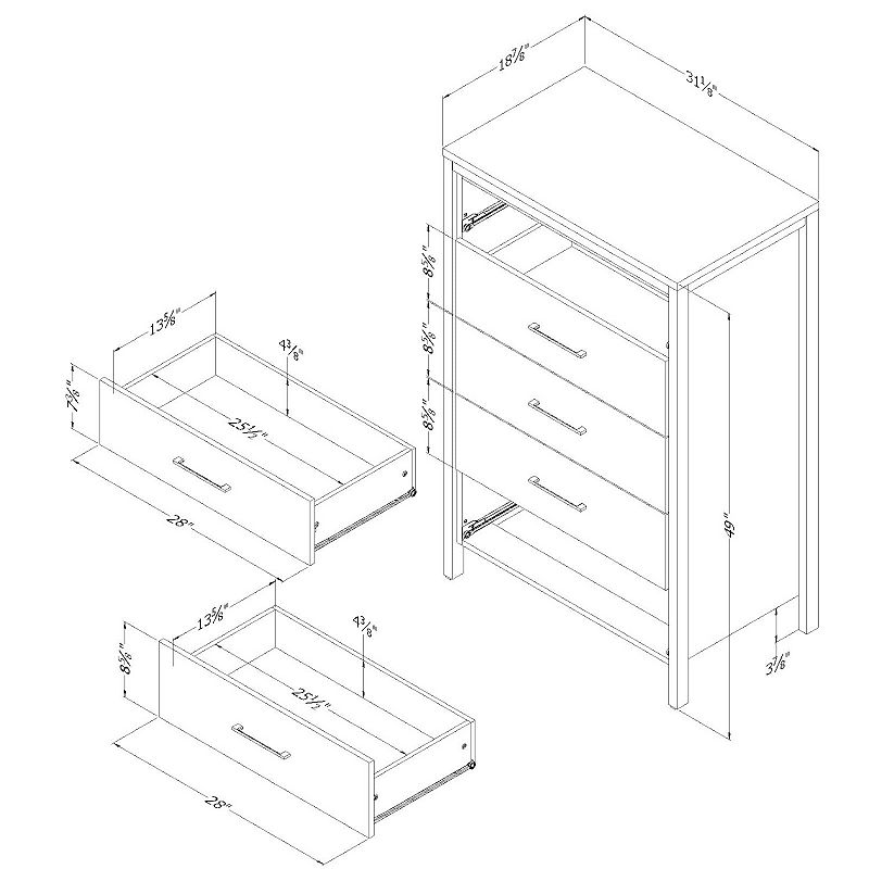 South Shore Munich 5-Drawer Chest