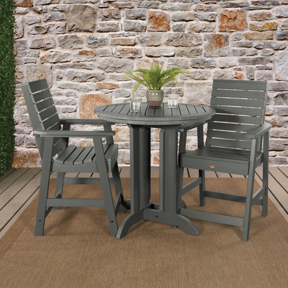 Weatherly 3 piece Outdoor Dining Set   36\