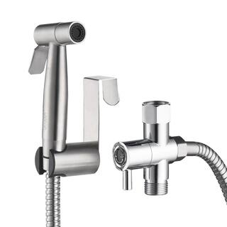 Lukvuzo Bathroom Single-Handle Bidet Faucet with Handle in Silver HSSA08FS078